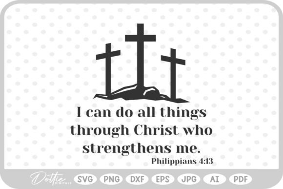 Bible Quote Christian Jesus SVG PNG for Graphics and Crafts