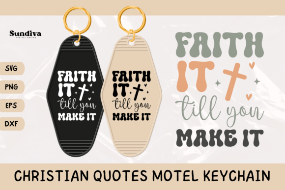 Crafting Faith: Christian Quote Motel Keychain SVG 26 for Graphics and Crafts