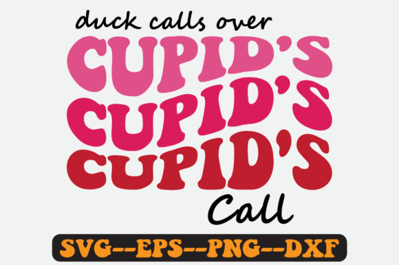 Duck Calls over Cupid s Call Retro Svg for Graphics and Crafts