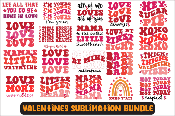 Valentines Svg Sublimation Design Bundle for Graphics and Crafts